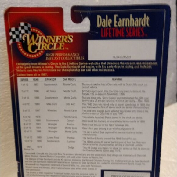 ~Dale Earnhardt Sr.~ Winner's Circle #3 1995 Goodwrench Chevy Lifetime Ser… - Picture 3 of 11